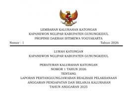 LEMBARAN KALURAHAN NO 1 TAHUN 2026 TENTANG PERTANGGUNGJAWABAN TAHUN 2025